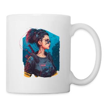 Stunning Design Of A Beautiful Futuristic Girl - Mug - white - Right