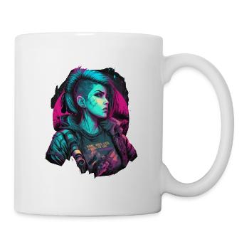 Beautiful Futuristic Girl For Gaming Fans - Mug - white - Right