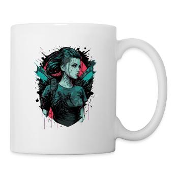 Cool Drawing Of A Beautiful Girl - Mug - white - Right
