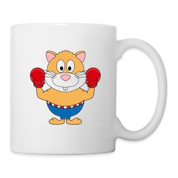 BOXER - HAMSTER - BOXEN - SPORT - TIER - TIERISCH - Tasse - Weiß - Rechts
