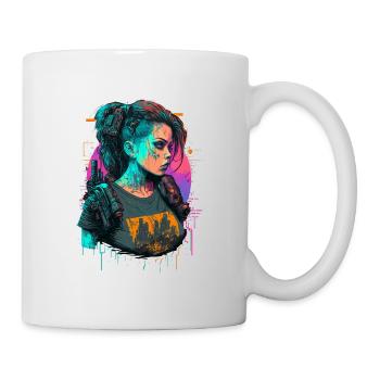 Fearsome Punk Girl das ideale Geschenk für Tech-Nerds - Tasse - Weiß - Rechts