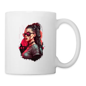 Magnifique œuvre d’art d’une femme futuriste - Mug blanc - blanc - Droite