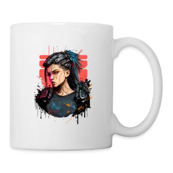 Wunderbares Design einer Cyber-Frau - Tasse - Weiß - Rechts