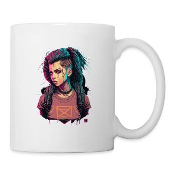 Fearsome Cyber Girl the perfect Christmas present - Mug - white - Right