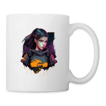 Cool Drawing of a Futuristic Women - Mug - white - Right