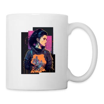 Amazing Drawing of a Punk Lady - Mug - white - Right
