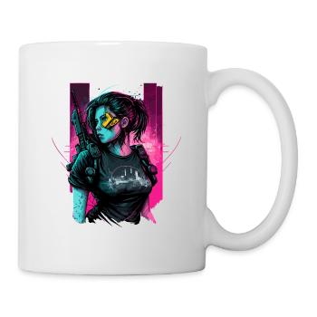 Stunning Digital Illustration of a Punk Girl - Mug - white - Right