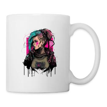 Punk Lady das ausgezeichnete Geschenk für Fiction Fans - Tasse - Weiß - Rechts