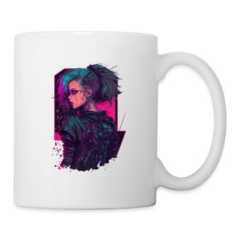 Cool Digital Illustration of a Punk Lady - Mug - white - Right