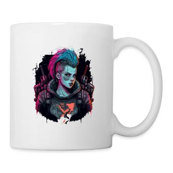 Erstaunliches Design einer Science-Fiction-Frau - Tasse - Weiß - Rechts