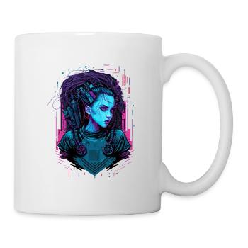 Cool Artwork of a Science Fiction Lady - Mug - white - Right