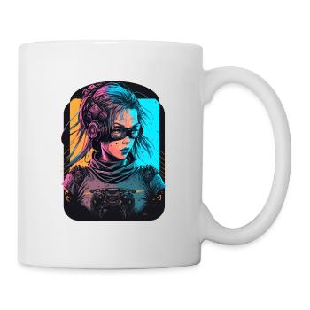 Breathtaking Design of a Cyber Girl - Mug - white - Right