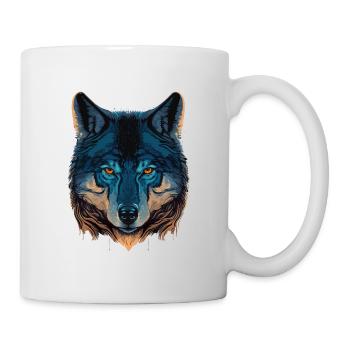 Wolf Head Illustration as the Fabulous Present - Mug - white - Right