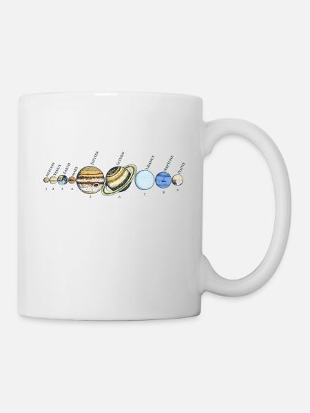 Système solaire Planètes astrophysiques, Système solaire - Mug blanc - blanc
