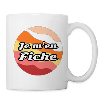 Je m'en fiche - Mug blanc - blanc - Droite