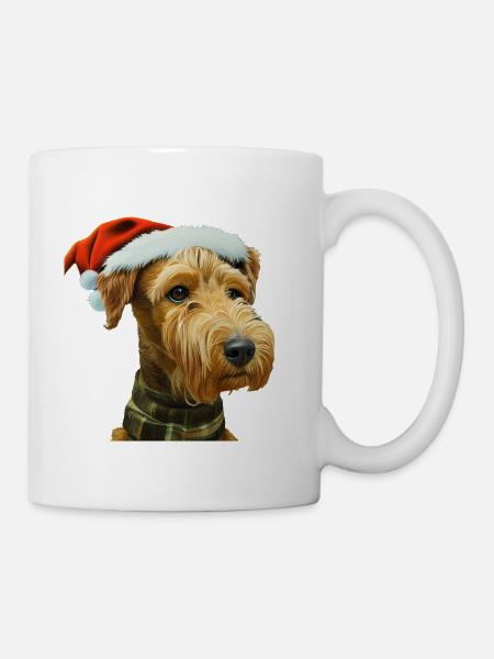 Airedale Terrier Weihnachten - Tasse - Weiß