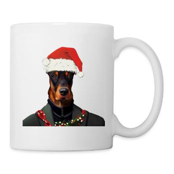 Noël Doberman - Mug blanc - blanc - Droite