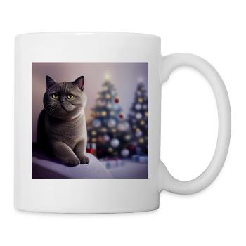 British Shorthair Cat Christmas - Mug - white - Right