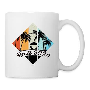 Rente 2023 - Ruhestand Sommer Sonne Palmen - Tasse - Weiß - Rechts