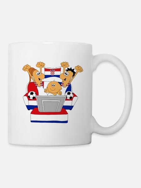 KROATIEN - FUßBALL - WM - WELTMEISTERSCHAFT - FANS - Tasse - Weiß