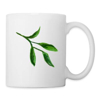 feuille - Mug blanc - blanc - Droite