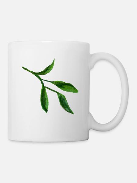 feuille - Mug blanc - blanc