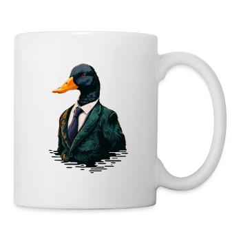 Cool Duck in formal Clothes - Mug - white - Right