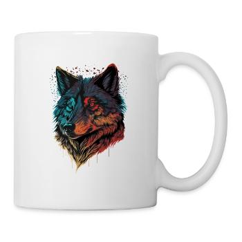 Ein Wolfskunstwerk für jeden Waldliebhaber - Tasse - Weiß - Rechts