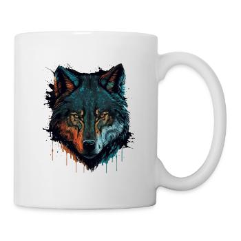 Un design de tête de loup pour tous les amoureux des animaux de la forêt - Mug blanc - blanc - Droite