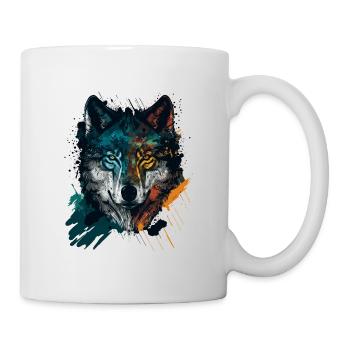 A Wolf Head Artwork as the Fabulous Christmas Gift - Mug - white - Right