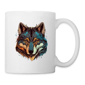 Une œuvre d’art de loup pour tous les amoureux des animaux - Mug blanc - blanc - Droite