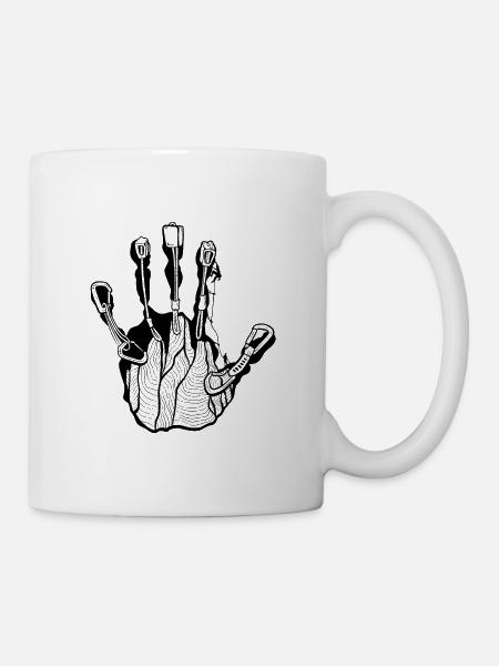 Kletter-Combo-Hand - Tasse - Weiß