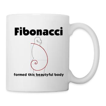 Fibonacci formed this body - Mug - white - Right