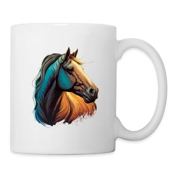 Tête de cheval - Mug blanc - blanc - Droite