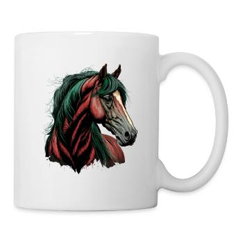 Gesicht des Pferdes - Tasse - Weiß - Rechts