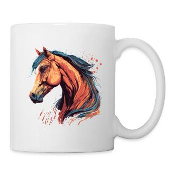 Tête de poney - Mug blanc - blanc - Droite