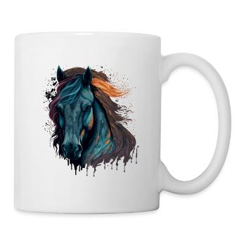 Ponygesicht - Tasse - Weiß - Rechts