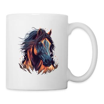 Pferd - Tasse - Weiß - Rechts