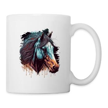 Œuvre d’art de cheval - Mug blanc - blanc - Droite