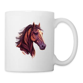 Belle tête de cheval - Mug blanc - blanc - Droite