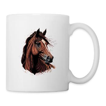 Conception de l’entraîneur de chevaux - Mug blanc - blanc - Droite