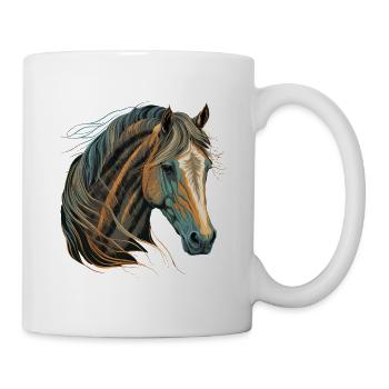 Amoureux des chevaux - Mug blanc - blanc - Droite