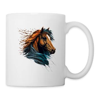 Reiter - Tasse - Weiß - Rechts
