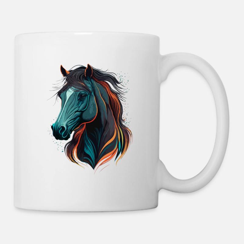 Morgan Pferdekopf - Tasse - Weiß