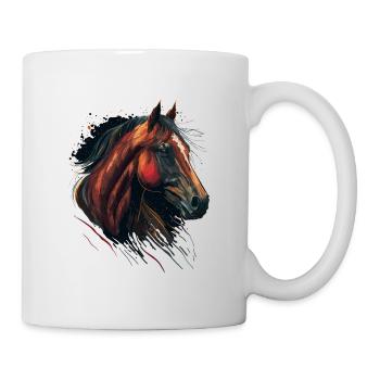 Horse Head Digital Painting - Tasse - Weiß - Rechts