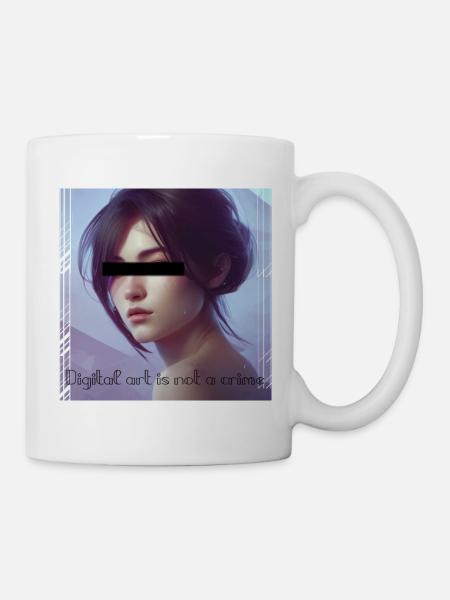 real ayuhara digital art ki - Tasse - Weiß