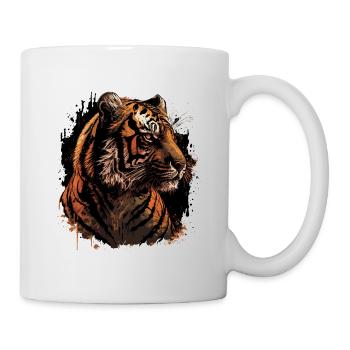Majestätisches Tiger-Porträt - Tasse - Weiß - Rechts