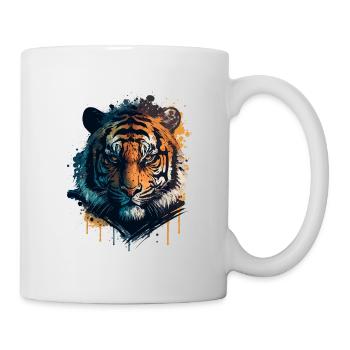 Tiger für Tierfreunde - Tasse - Weiß - Rechts