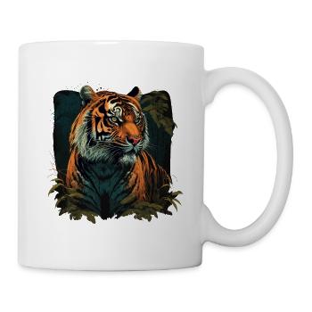 Tiger in freier Wildbahn - Tasse - Weiß - Rechts