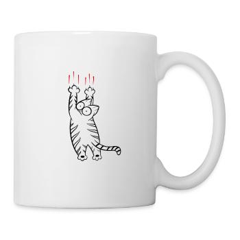 Chat qui fait des bétises ! - Mug blanc - blanc - Droite